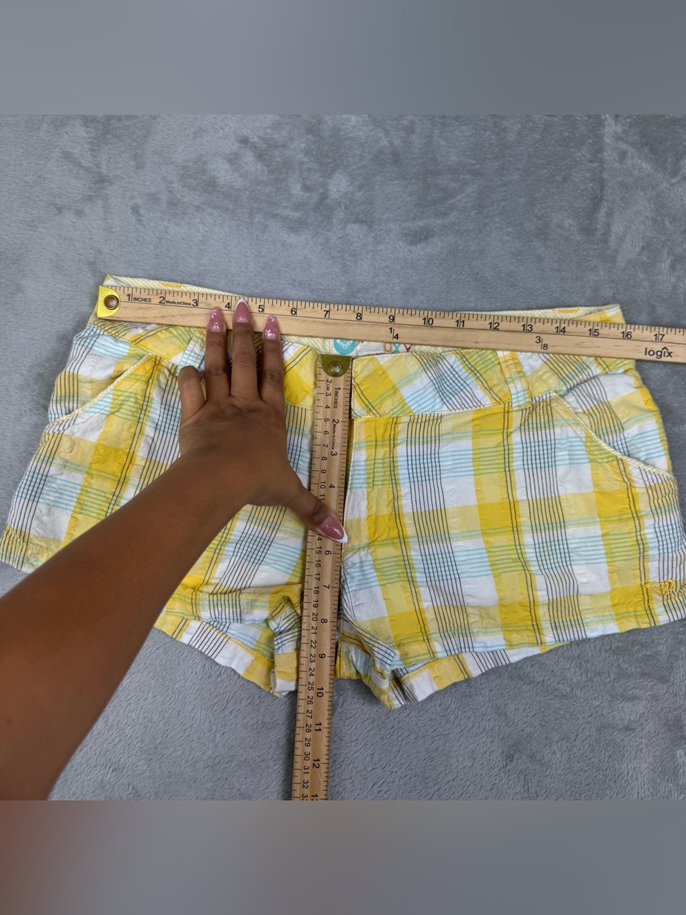 Vintage Roxy plaid shorts sz 9 juniors - Picture 3 of 9